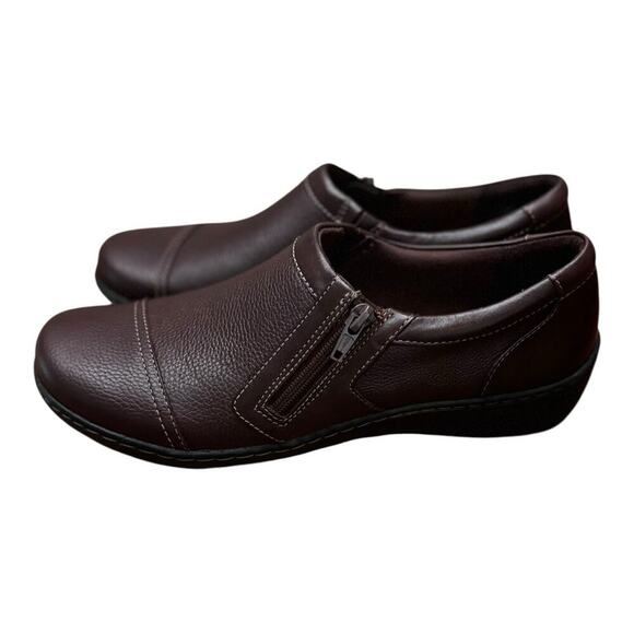 Clark’s Collection Women’s Cora Giny Shoes Size 9 Brown Loafers Zip‎ Side Flats - Picture 4 of 8